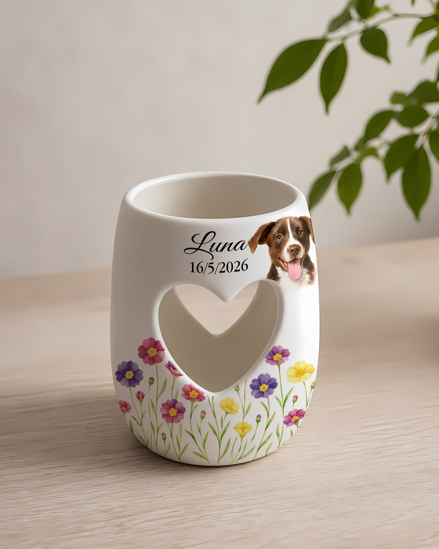 Personalised Memorial Candle Holder, Custom Pet Loss Remembrance Gift, Dog Passed Away Sympathy Gift